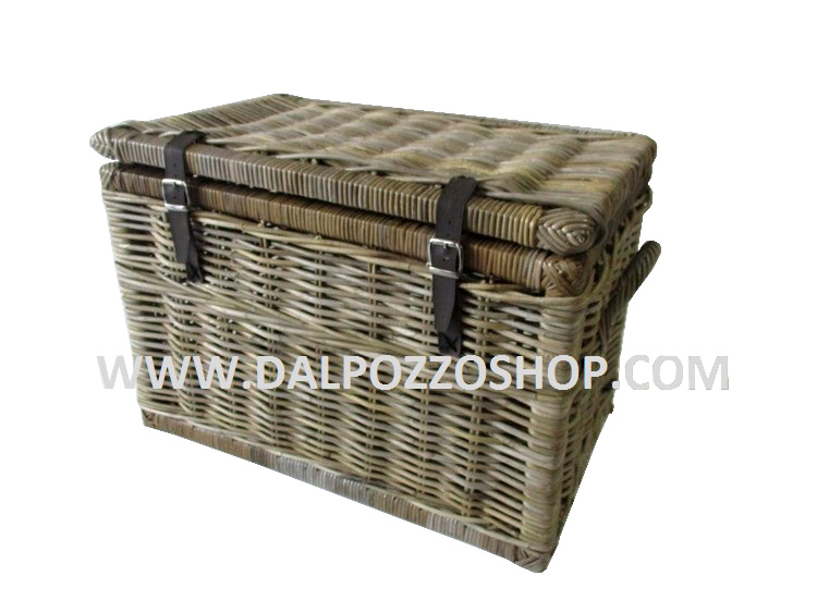 CK9006/C1 CESTO BAULE PORTABIANCHERIA IN GIUNCO CM 73X39X47 H